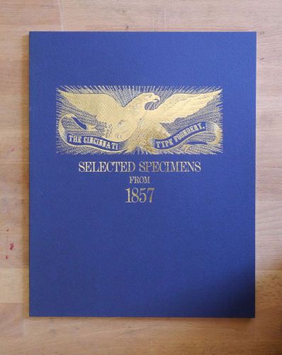 Cincinnati Type Foundry Specimen Book Repro Letterpress Vandercook Press C&amp;P
