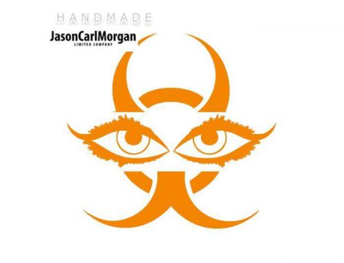 JCM® Iron On Applique Decal, Eyes Neon Orange