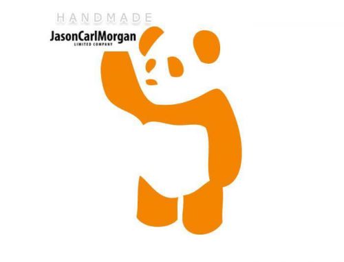 JCM® Iron On Applique Decal, Waving Panda Neon Orange