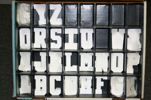 STAHLS 3&#034; TWILL VARSITY BACKGROUND LETTERS