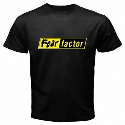 Fear Factor Stunt Dare Reality Game TV Show Mens Black T-Shirt Size S, M - 3XL
