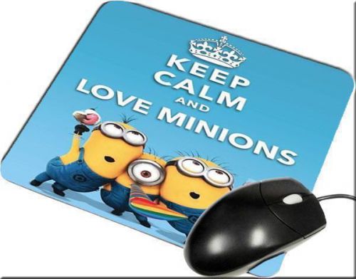 Keeep Calm Minion and be Love it Mousepad Mice Mousemat