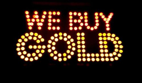 WE BUY GOLD LED SIGN -13 X 24 Inches.  ATTRACT CUSTOMERS NOW!!!