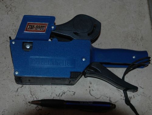 Blue Price Labeller Gun 6 Digit TM 5500 Label Gun - Great Working Condition