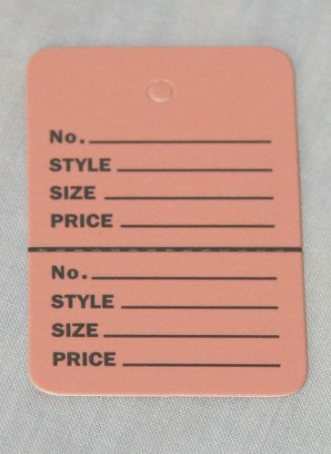 100 PINK Small (1.1/4 x1.7/8) Perforated Unstrung Price Merchandise Store Tags