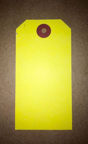 1000 #4 Yellow Hanging Tags UNSTRUNG