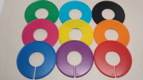 10 Blank Colored Round Size Dividers for Retail Clothing Racks