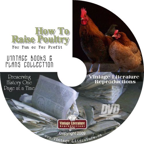 How to raise poultry for fun or profit { 194 vintage books library } on dvd for sale