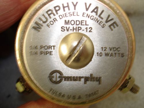 NOS Murphy 12 volt fuel shut off solenoid Model SV-HP-12 NEW