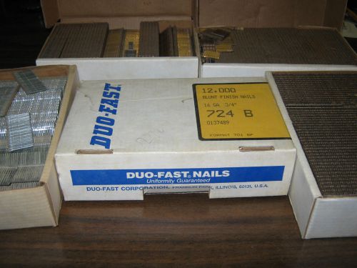 5 boxes 60,000 appr. total Duo Fast  blunt finish nails 724 B USA Format 701 BP