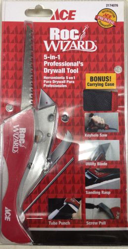 NEW- ROC Wizard 5 in 1 Professional&#039;s Drywall Tool ACE with BONUS carry case!