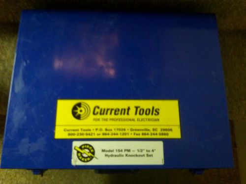 Current tools hydraulic knockout set model 154pm 1/2 to 4 inch for sale