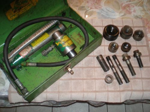 GREENLEE HYDRAULIC KNOCKOUT PUNCH DRIVER 767A WITH EXTRAS