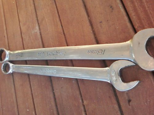 SNAP ON TOOLS / SNAP ON 18mm WRENCH AND 9/16 WRENCH
