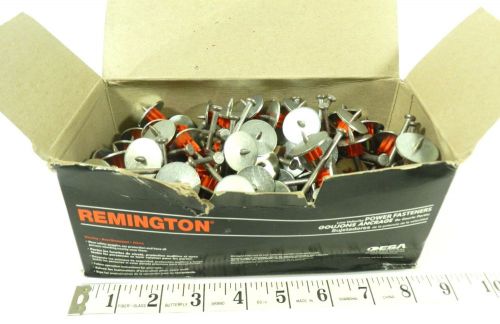 Pk of 100 Remington #77563 Power Actuated Fasteners 3&#034; w/ Wash ~ (Up11C)