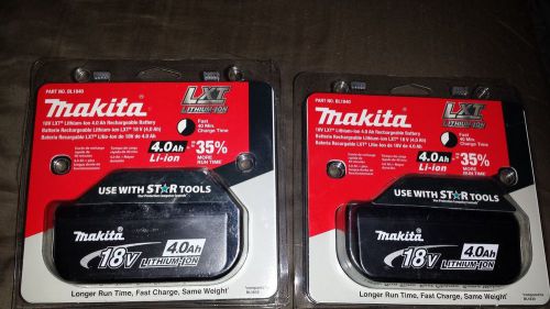 (2) NEW MAKITA 18V LXT LITHIUM-ION 4.0 AH RECHARGEABLE BATTERIES
