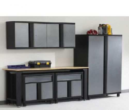 New dura cabinet pro ii 6 piece all steel garage storage system lock lockable 3y for sale