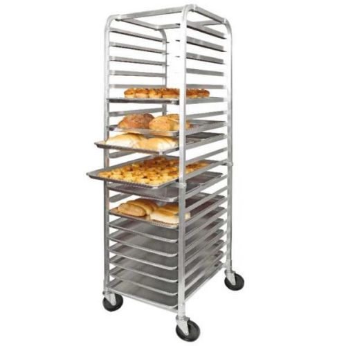 Winco 20-tier heavy duty aluminum sheet pan rack with casters nsf alrk-20 for sale
