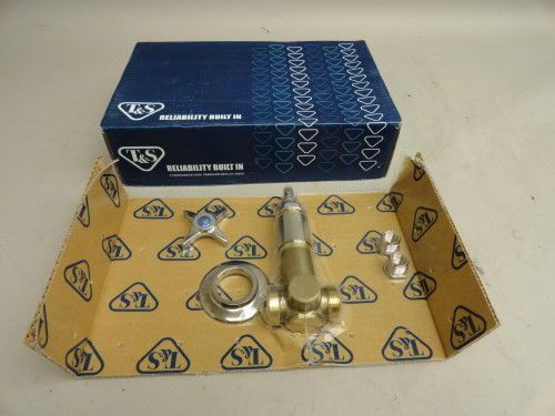 NEW T&amp;S ORK2 SHUT OFF CONTROL VALVE 4-ARM HANDLE CONCEALED BODY BRASS