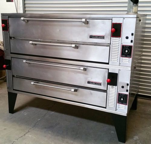 60&#034; double deck pizza ovens garland pyro deck gpd-60 #2105 stones commercial nsf for sale