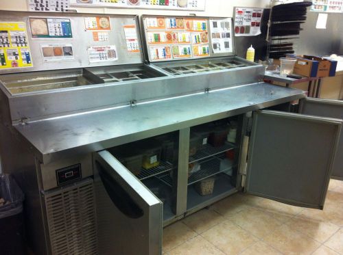 Victory vpt-88 refrigerated pizza counterthree section with solid doors for sale