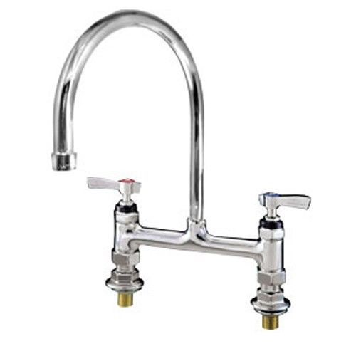 Encore deck mount faucet w/ 8&#034; centers and 8-1/2&#034; rigid gooseneck spout for sale