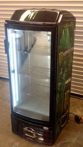 1 glass door monster cooler radius front idw g-8 #2058 commercial display drink for sale