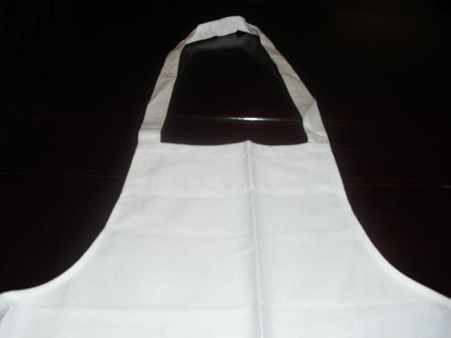 12 white new apron bib chef restaurant bakery catering meat fish food kitchen