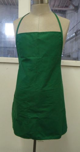 Kelly green fixed  neck bib apron for sale