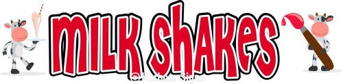 Milk Shakes Decal 14&#034; Milkshakes Cafe Restaurant Food Truck Menu Concession
