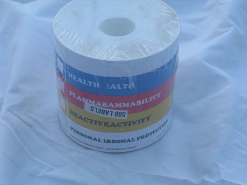 Adhesive Labels Health Flammability Reactivity Personal Protection  - 500