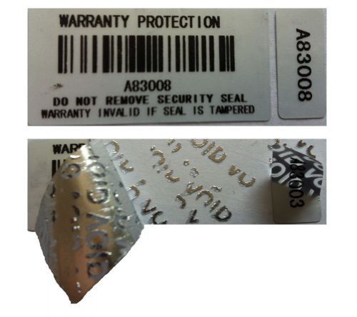 Warranty void stickers tamper proof  eviden security seal protection labels uk for sale