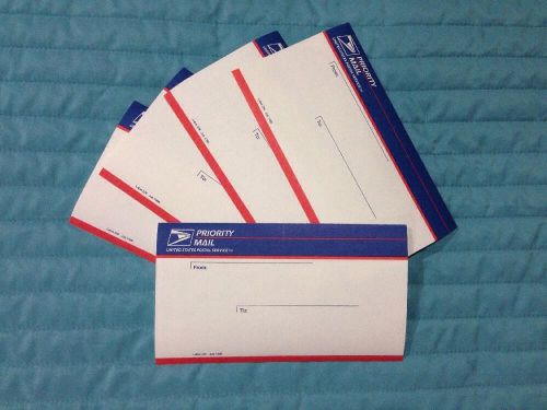 Five Genuine USPS Priority Mail 228 Blue Top Labels July 1996