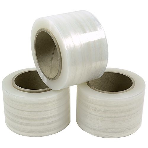 3 rolls stretch shrink wrap clear 3”x 1000’ 80ga for sale