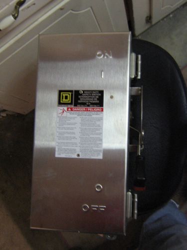 New &#034;square d&#034; hu361ds stainless steel heavy duty 600v 30 amp safety switch for sale