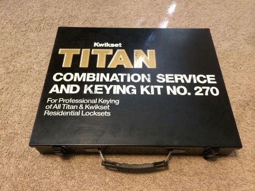 Kwikset / titan number 270 combination service &amp; keying kit for sale