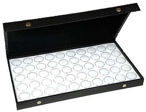 50 White Gem Jars Display Case Gemstone Storage Container Organizer Travel