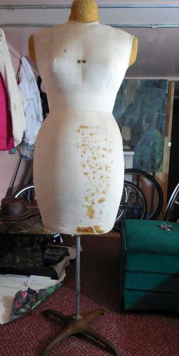 Vintage Pinnable Soft Foam 1920&#039;s  Dress Form Tailors Dummy 54&#034; Tall