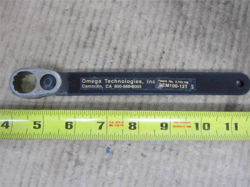 OMEGA TECH TOOLS REM100-12T STRAIGHT HY-LOK COLLAR REMOVAL WRENCH AVIATION