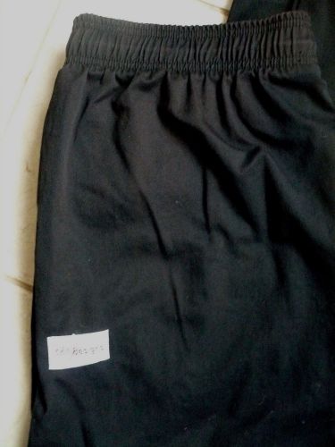 Chef Designs Baggy Chef Pants w Elastic Waist   Solid Black   Size:  Adult  2X