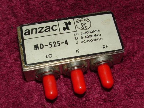 Anzac Model MD-525-4 RF Microwave Mixer 5 to 4000 Mhz &amp; DC-1900 Mhz IF Output