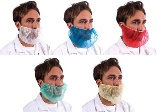 100 Disposable Beard Snood Hygiene Cover Catering Food Beard Mask in 5 Colours