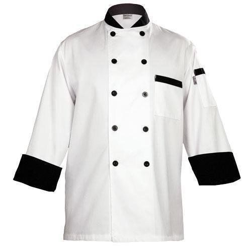 Chef Works BBTR Dijon Basic Chef Coat  White  Medium