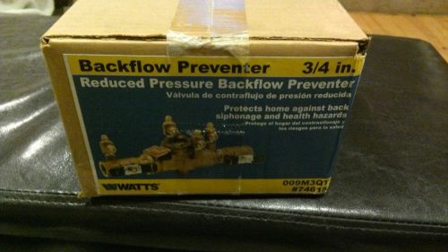 Watts 3/4 lf009m3-qt reduced pressure zone assembly valve brand  new for sale