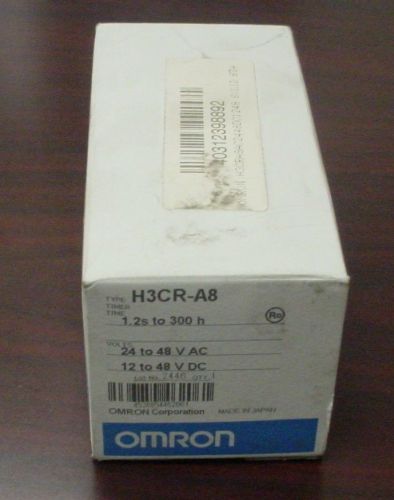 NEW OMRON H3CR-A8 1.2s to 300 h TIMER 24 to 48 V AC 12 TO 48 V DC