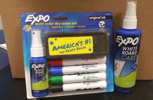 Expo Dry-Erase Assorted Intense Colors 83153 FREE 8oz Bottle White Board Cleaner