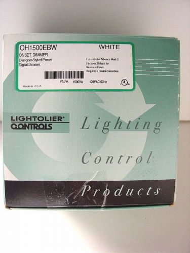 LIGHTOLIER CONTROLS Onset Preset Digital Dimmer OH1500EBW 120V 60Hz WHITE NEW