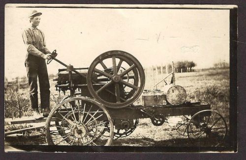RPPC Old Gas Engine Home made in to tractor Looks like HP Stationery 1910 orig.
