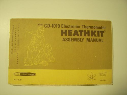 HEATHKIT GD-1019 Electronic Thermometer Assembly Manual