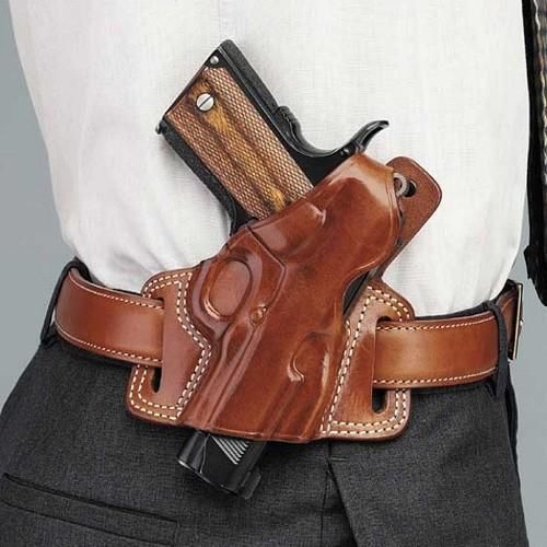Galco SIL225 Tan Left Hand Silhouette Belt Leather Holster For Glock 22